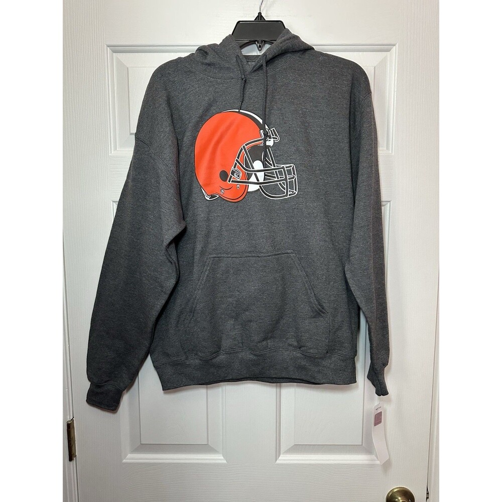 Size M Cleveland Browns NFL Team Apparel Logo Men Hoodie/Sweatshirt Pullover NEW